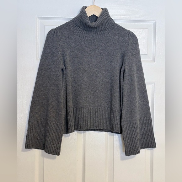 GOOP Co Collection Wool Cashmere Oversized Turtleneck Wide Sleeve Sweater XS - Picture 7 of 8